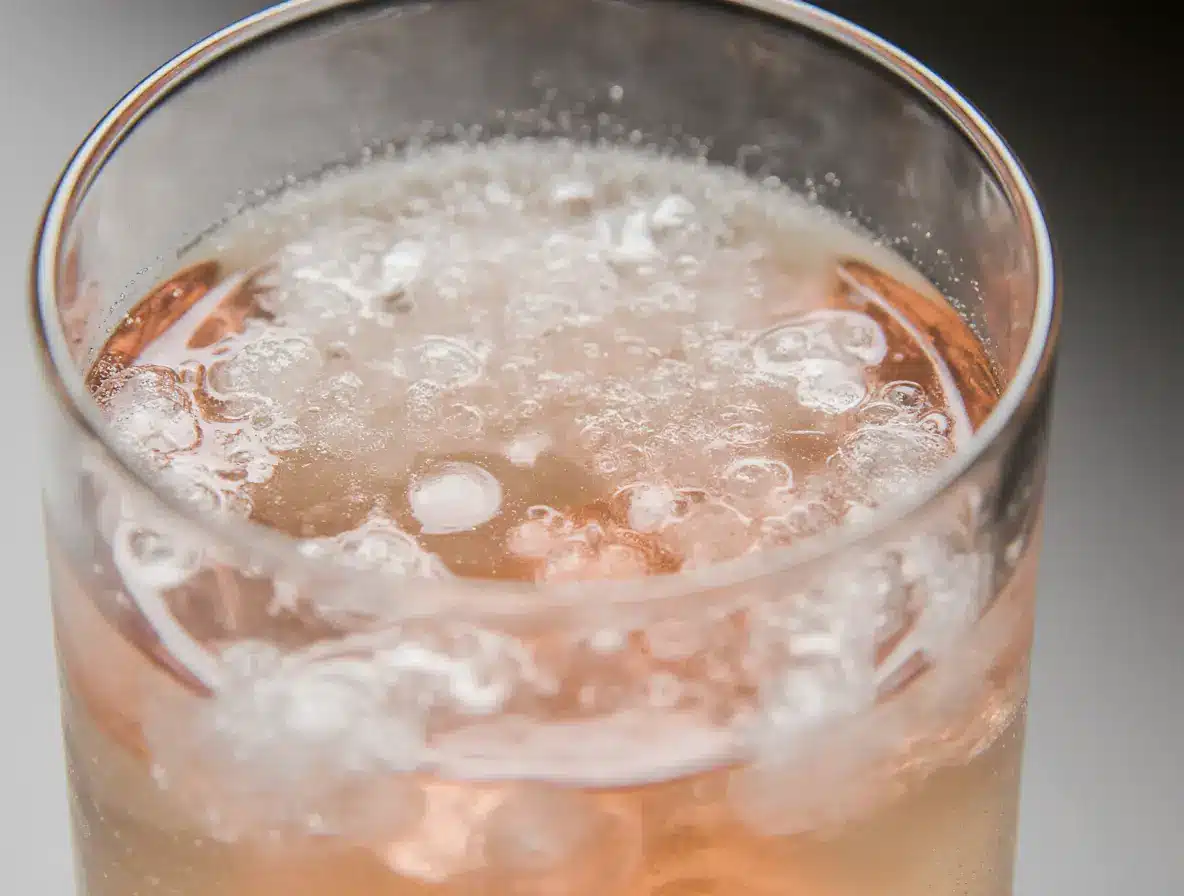 Himalayan pink salt drink in glass