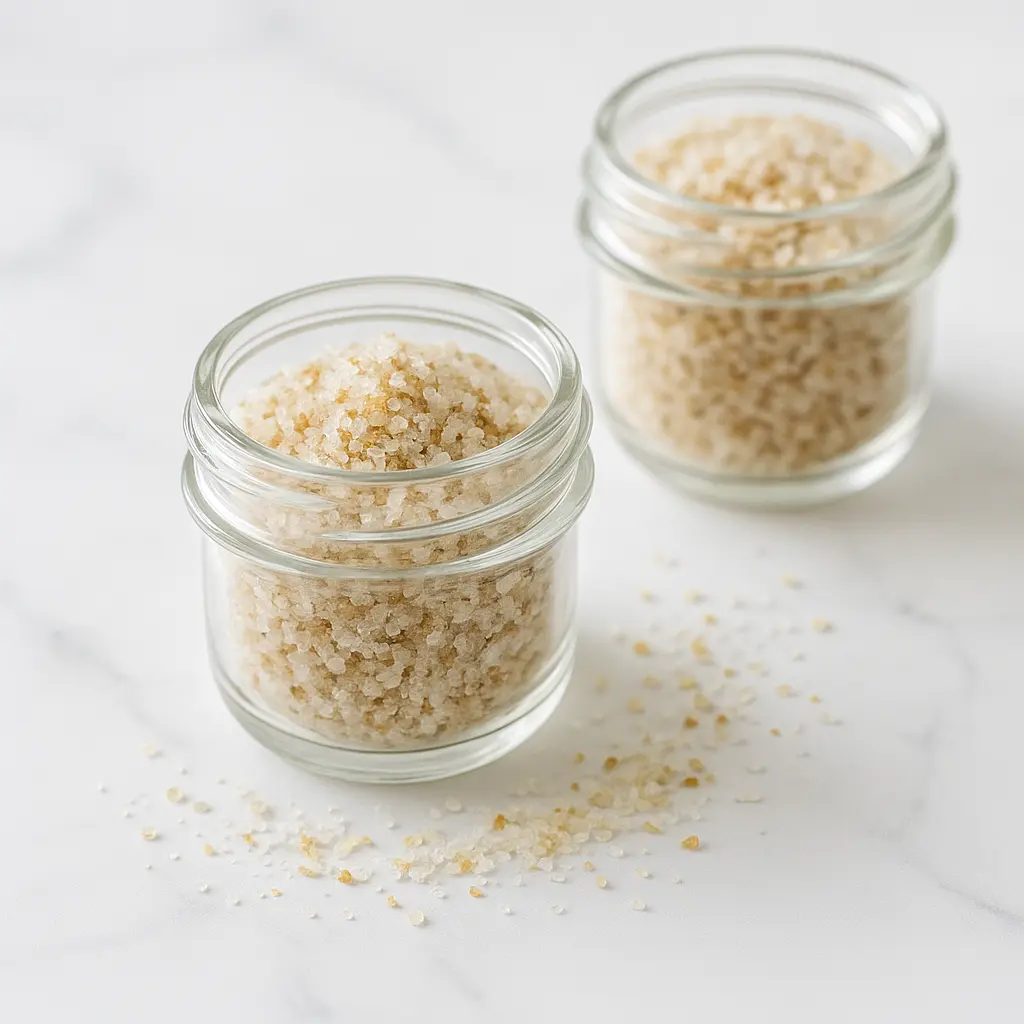 how to make salt and vinegar seasoning, Homemade salt and vinegar seasoning in glass jar