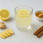 natural Mounjaro drink with lemon, ginger, and honey