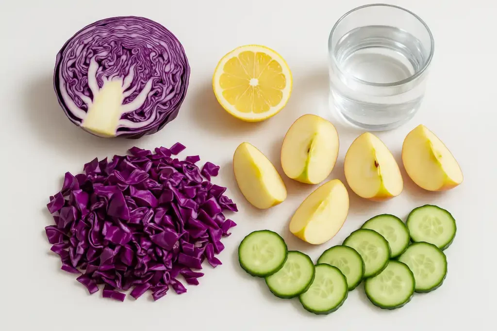 purple_cabbage_juice_ingredients Ingredients for purple cabbage juice