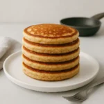sourdough protein pancakes stack on plate