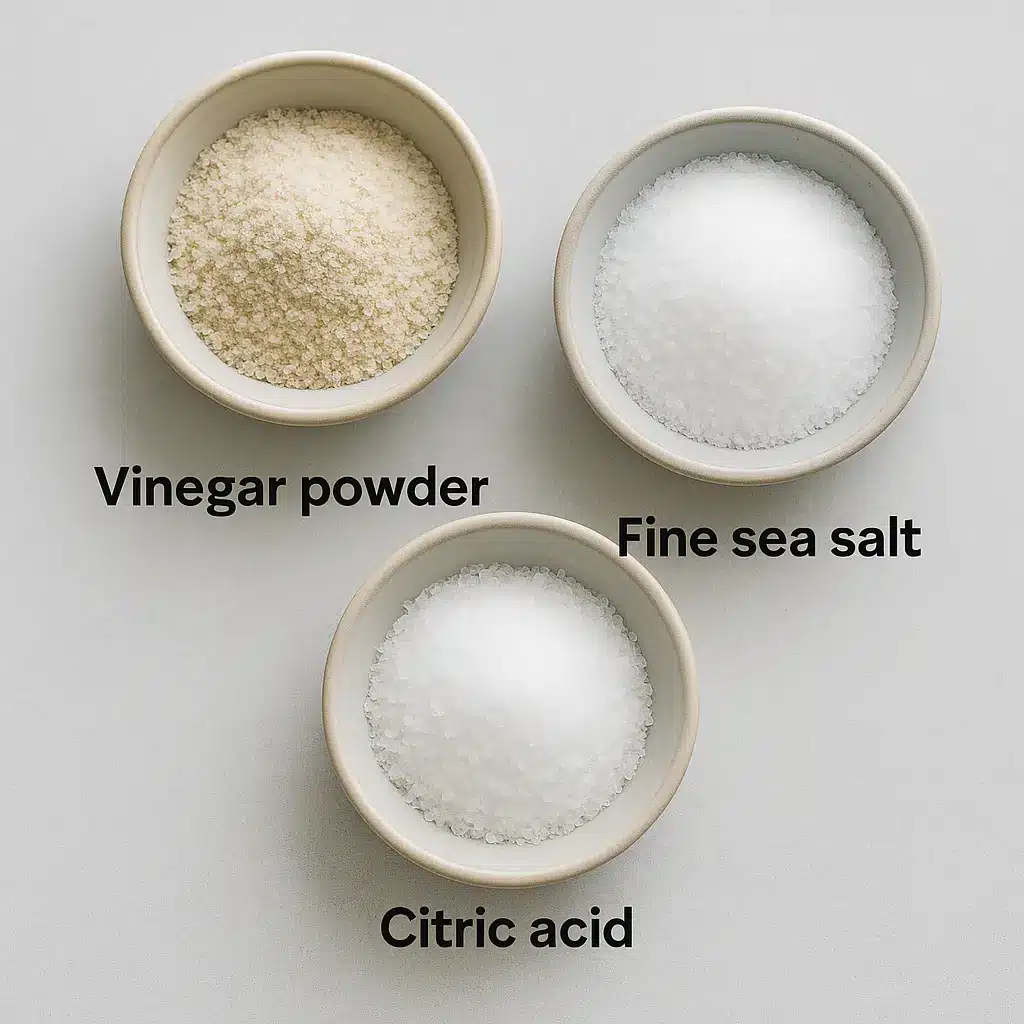 vinegar_salt_seasoning_ingredients how to make salt and vinegar seasoning: Ingredients for vinegar salt seasoning