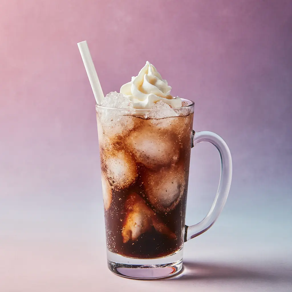 Dirty Soda Craze in a clear cup with syrup and cream