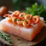 Himalayan salt block with grilled shrimp