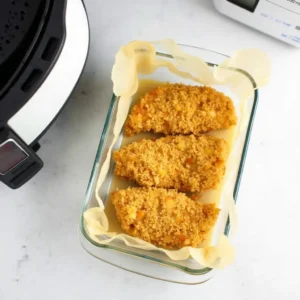 Parmesan chicken stored for meal prep