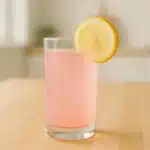 Pink salt detox drink for weight loss in glass