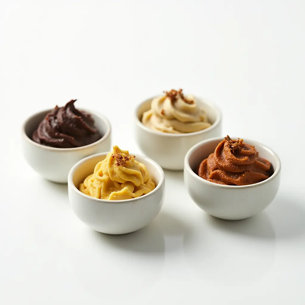 pistachio-butter-flavor-variations Pistachio butter flavor variations in modern bowls