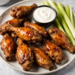 Salt and Vinegar Chicken Wings on a serving plate