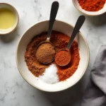 Salt and vinegar dry rub in a bowl