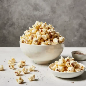 Popcorn and seasoning in clean setting