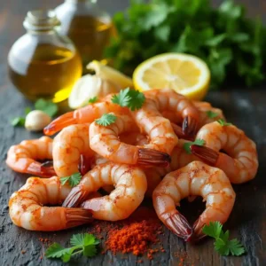 Shrimp marinade ingredients for salt block