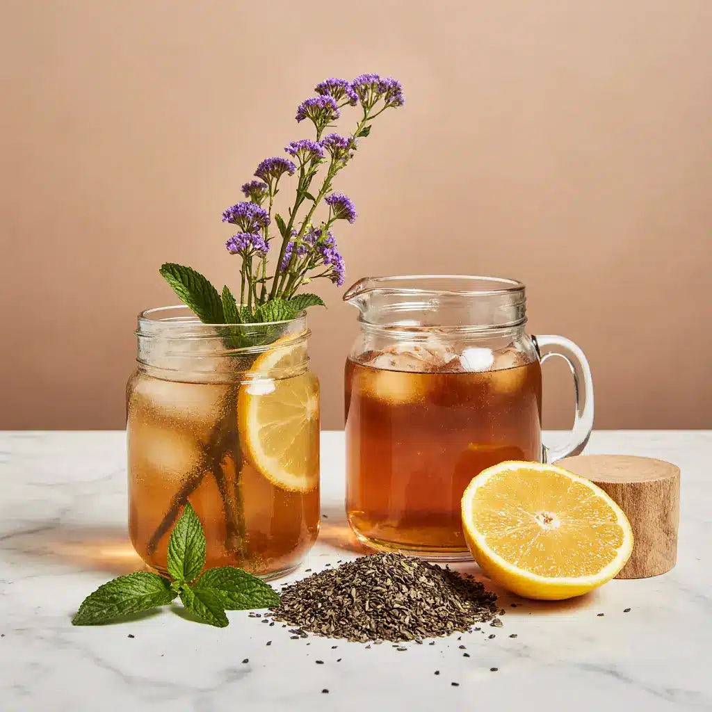 sparkling-tea-ingredients Ingredients for homemade sparkling tea