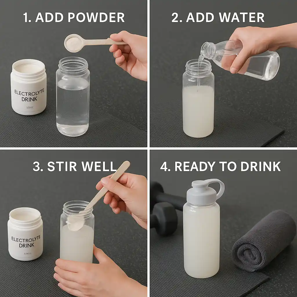 sugar_free_electrolyte_mixing_step sugar-free energy drinks : how to mix sugar-free electrolyte drink