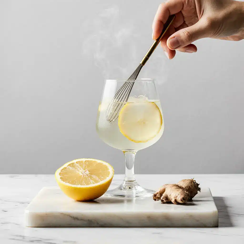 vinegar-spice-tonic-making-step Vinegar Tonic DIY : stirring warm vinegar spice tonic in a modern kitchen