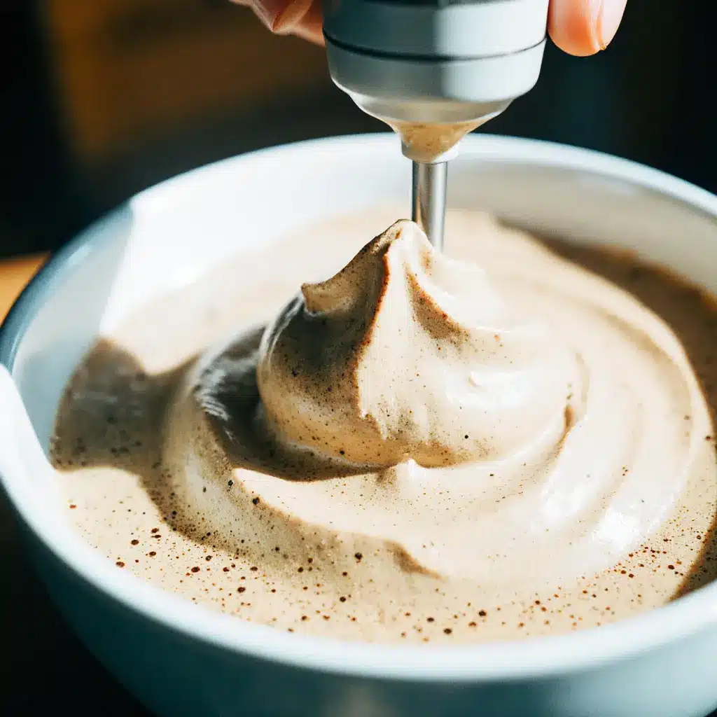 Whipped Coffee for Blueberry Cloud Coffee Whipping instant coffee and sugar to create coffee foam