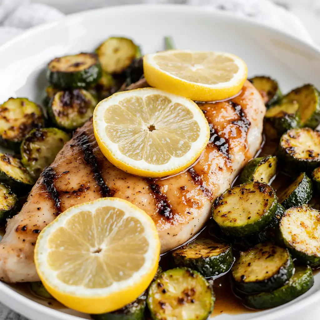 asado chicken with lemon zucchini recipe