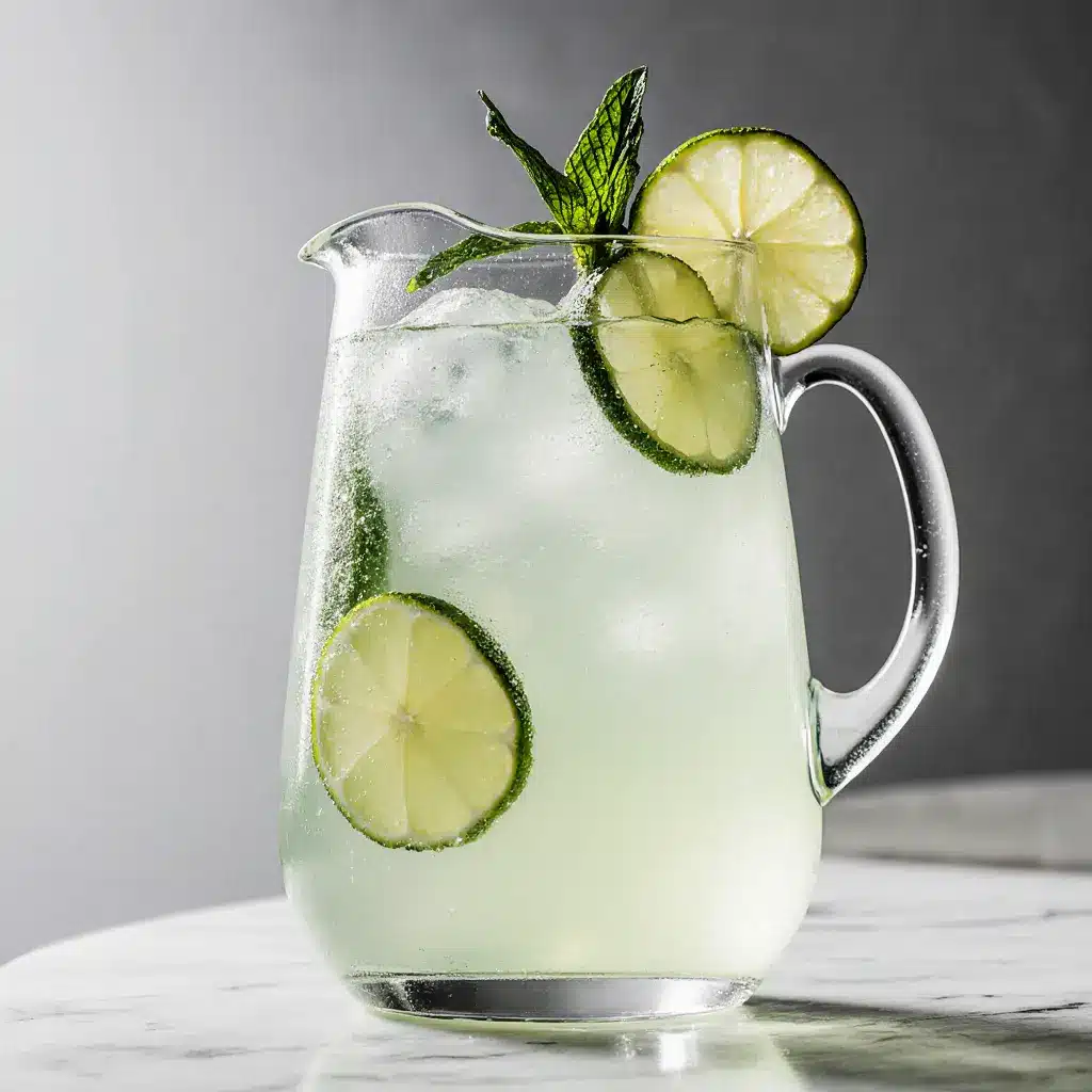Brazilian Lemonade Mocktail in Glass Pitcher