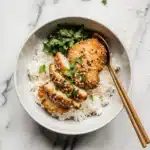 Crispy Japanese Katsu Bowl with Chicken and Rice
