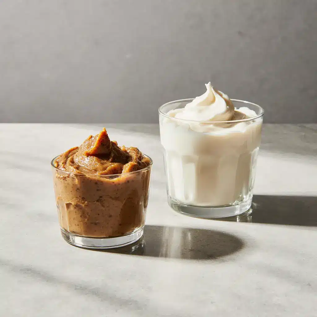 greek-yogurt-peanut-butter-ingredients peanut butter and Greek yogurt ingredients