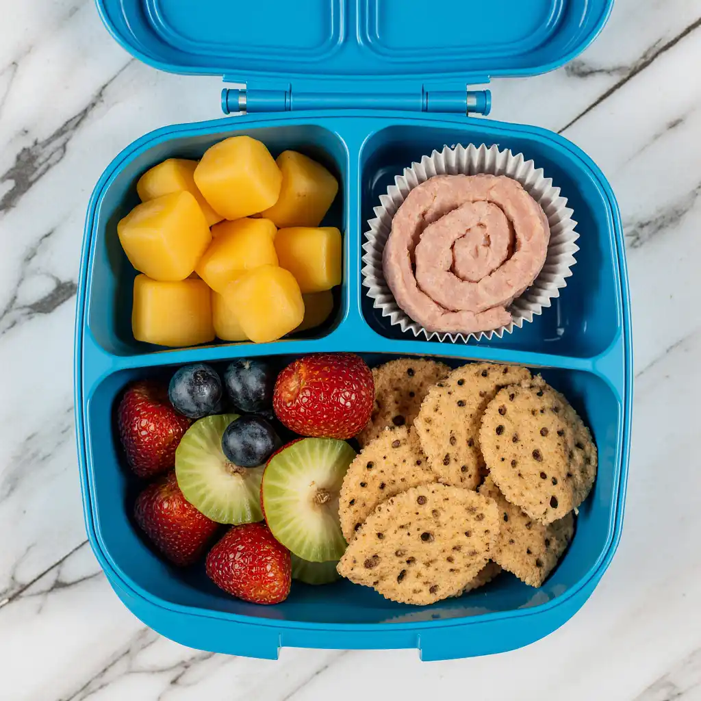school lunch ideas turkey pinwheels in lunchbox