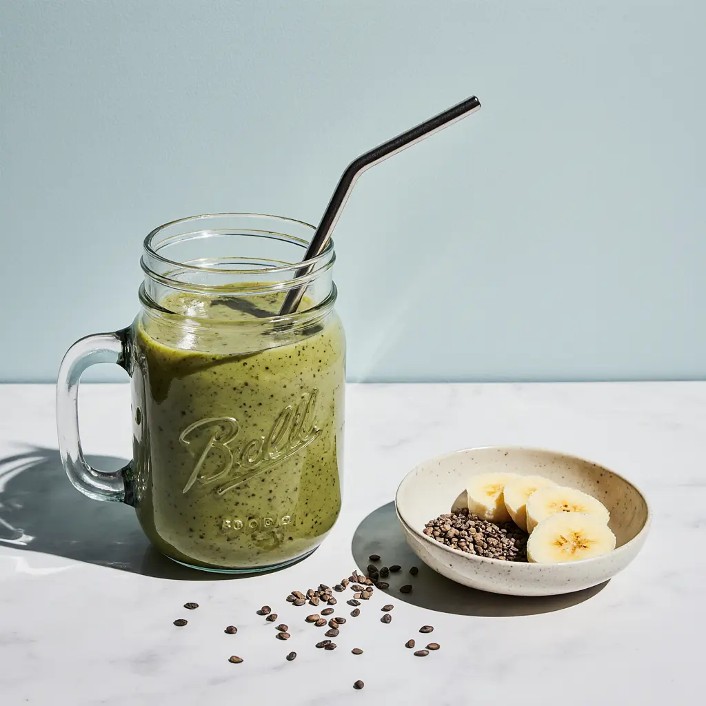 served-moringa-smoothie served moringa powder smoothie in jar