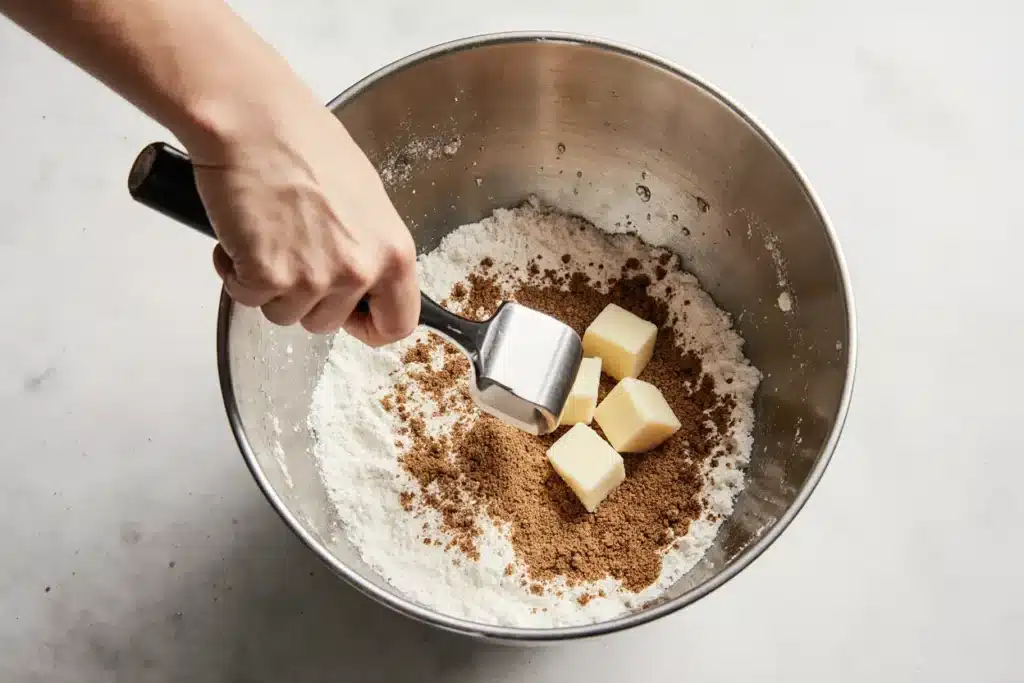 How to Make Crunchy Streusel Topping preparing crunchy streusel topping for coffee cake
