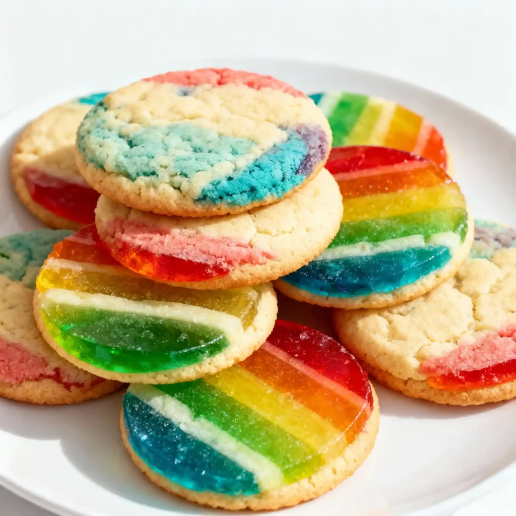 Rainbow Jello Sugar Cookies