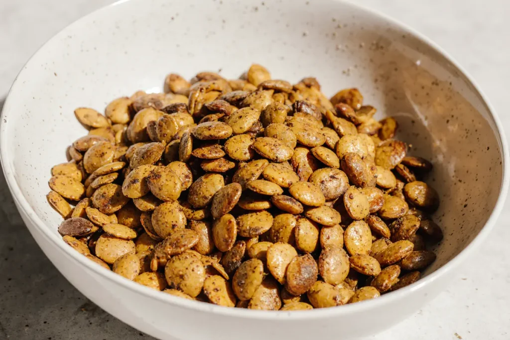 how-to-bake-pumpkin-seeds-seasoned-bowl how to bake pumpkin seeds seasoned before baking modern bowl