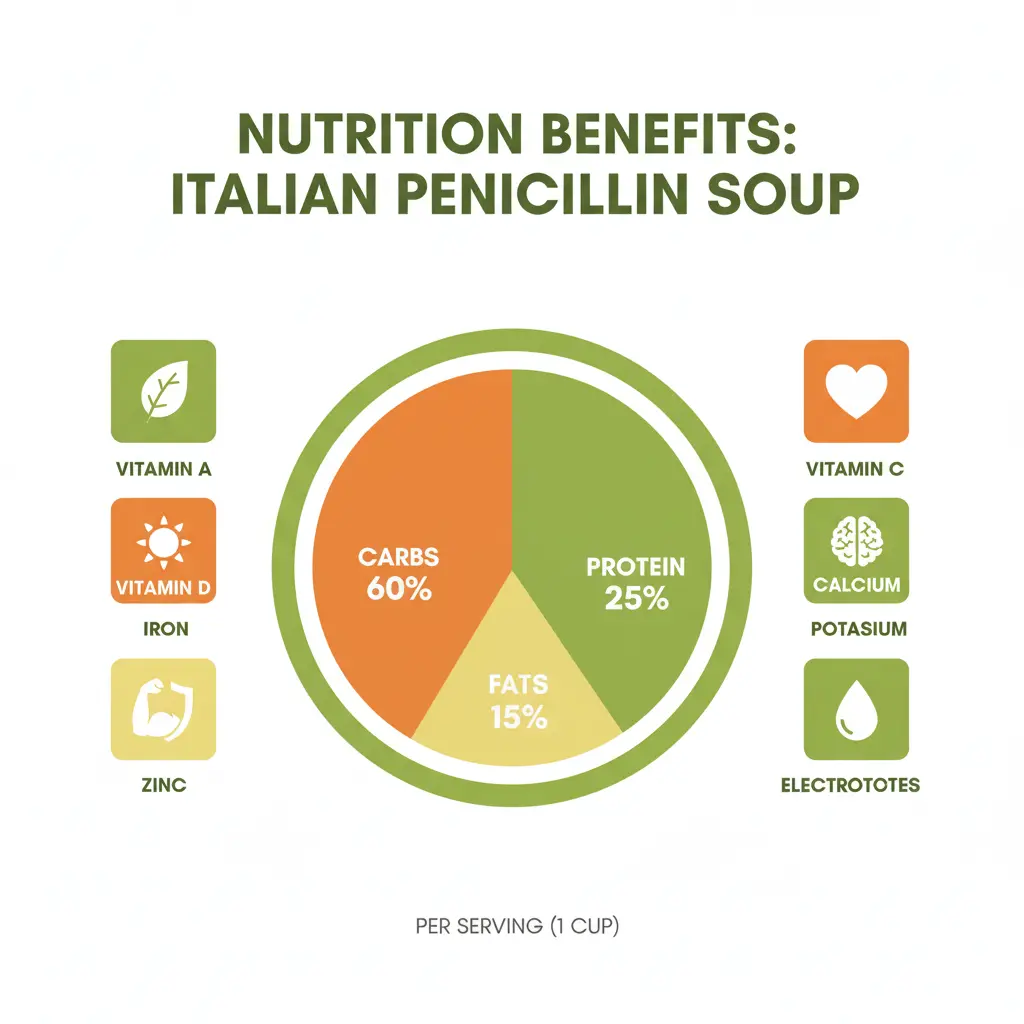 italian-penicillin-soup-nutrition-benefits Italian Penicillin Soup nutrition facts and health benefits infographic