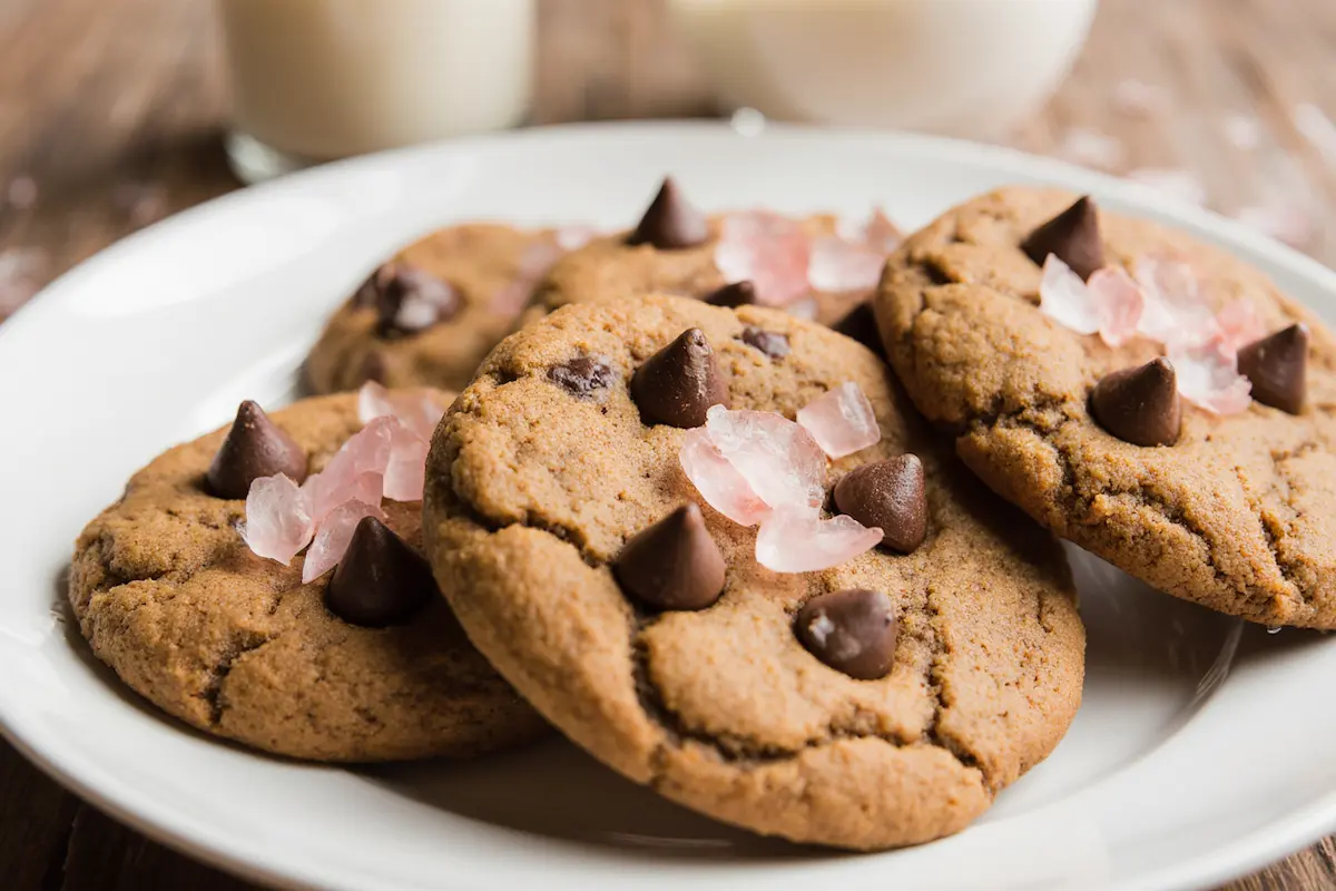 pink salt chocolate chip cookies