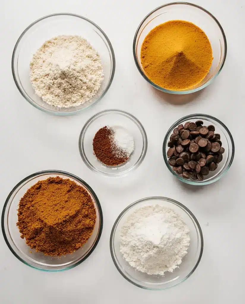 pumpkin-chocolate-chip-cookies-ingredients ingredients for pumpkin chocolate chip cookies