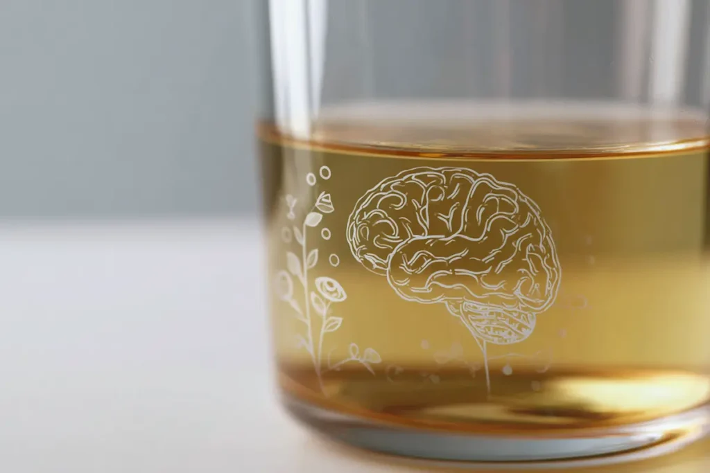 Canaan-Honey-Trick-for-Memory-and-Eyes canaan honey trick drink with subtle brain and eye icons suggesting memory and vision support