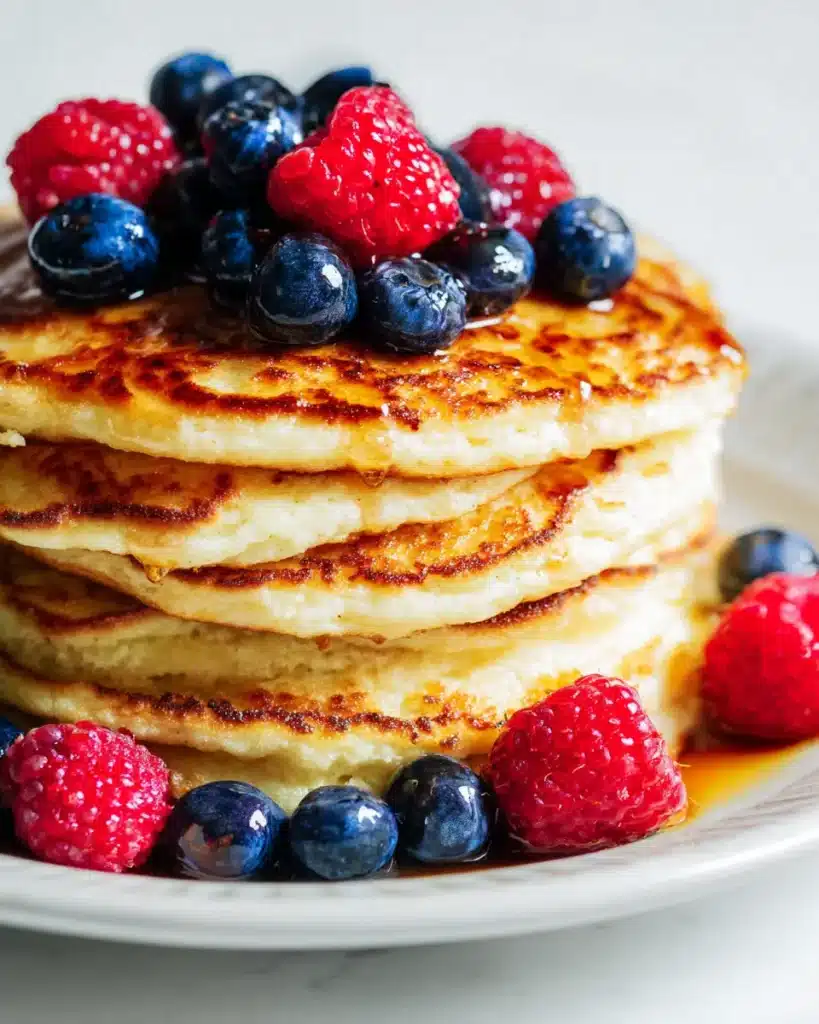 Paleo Recipes coconut flour pancakes with fresh berries