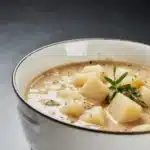 Creamy Potato Soup in White Bowl with Fresh Chives 150x150 1
