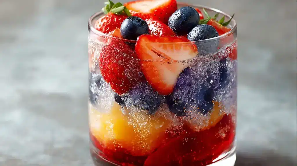 Layered-Fruit-Ice-and-Gelatin-Recipe ice and gelatin recipe fruit layers