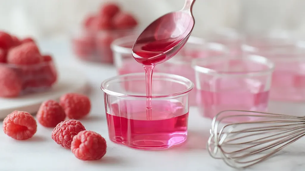 Pink-Gelatin-Recipe-Pouring-and-Preparation pink gelatin recipe pouring preparation