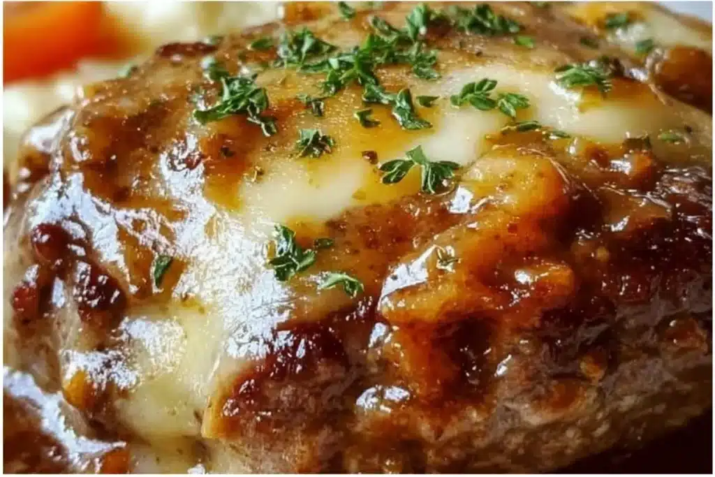 Amish Hamburger Steak Bake: A Comforting Homestyle Delight 1 Amish hamburger steak bake served in a cozy homestyle setting