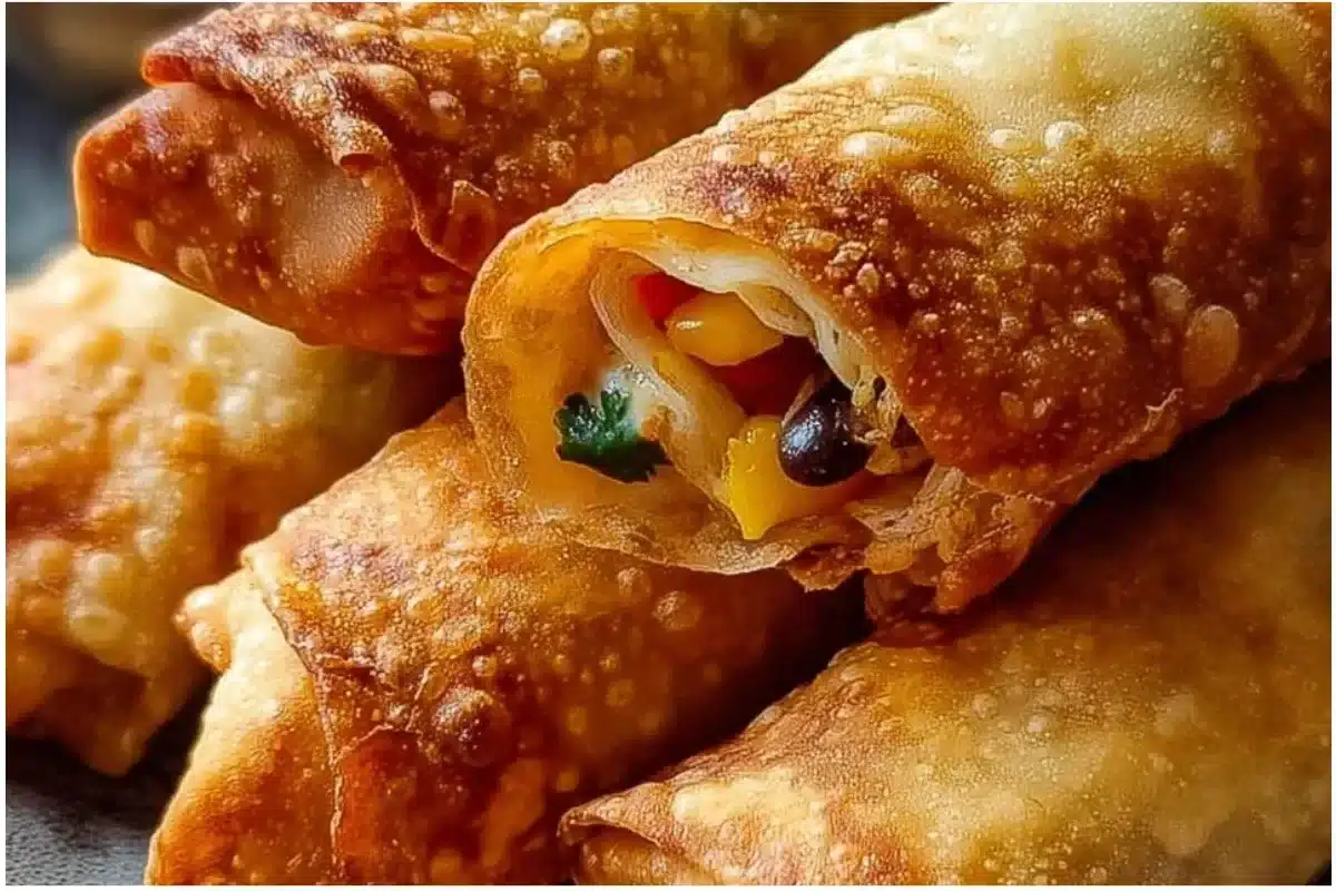 Chili's Southwest Eggrolls filled with chicken, black beans, and spices