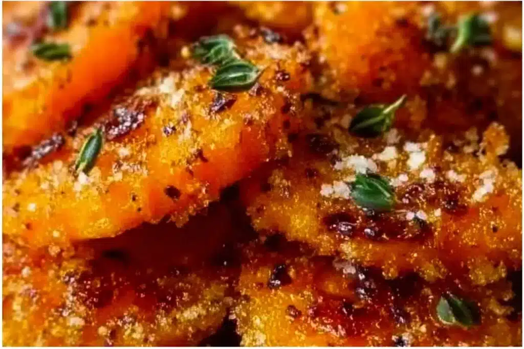Crispy Smashed Carrots: The Perfect Side Dish for Any Meal 17 Crispy smashed carrots served as a side dish on a plate