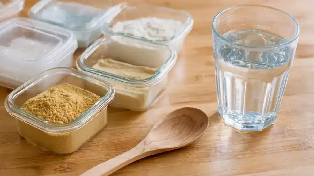 gelatin-powder-and-protein-powder Unflavored gelatin powder with protein powder for bariatric jello