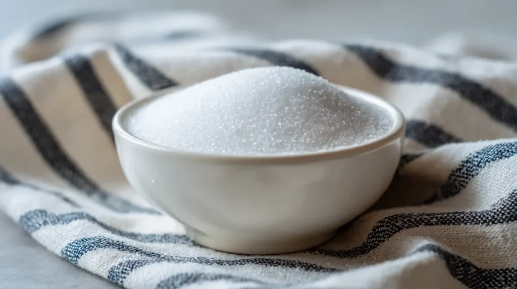 Plain gelatin powder in a bowl for weight loss recipe