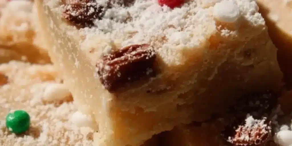 A delicious plate of sugar cookie fudge topped with colorful sprinkles.