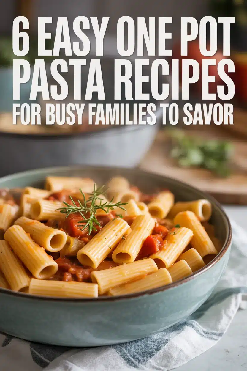 6 Easy One Pot Pasta Recipes for Busy Families to Savor 27 one pot pasta recipe for busy families
