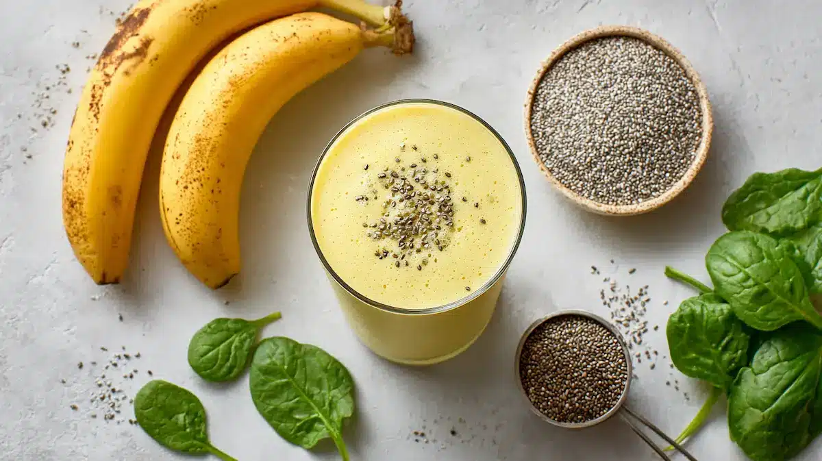 banana trick for weight loss smoothie recipe with fresh ingredients