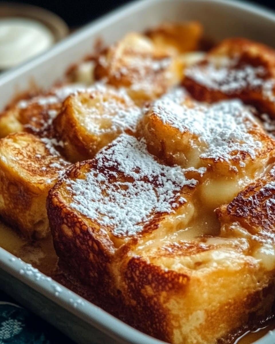 Hawaiian Roll French Toast Casserole