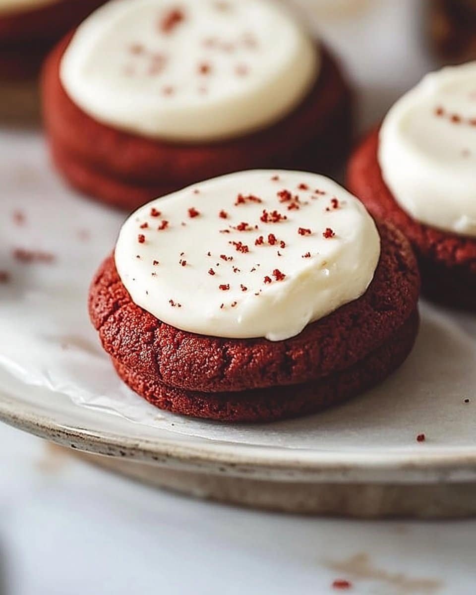 Red Velvet Cookies with Cream Cheese Frosting
