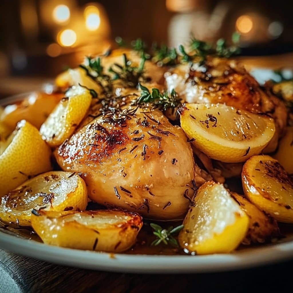 Lemon Garlic Roast Chicken
