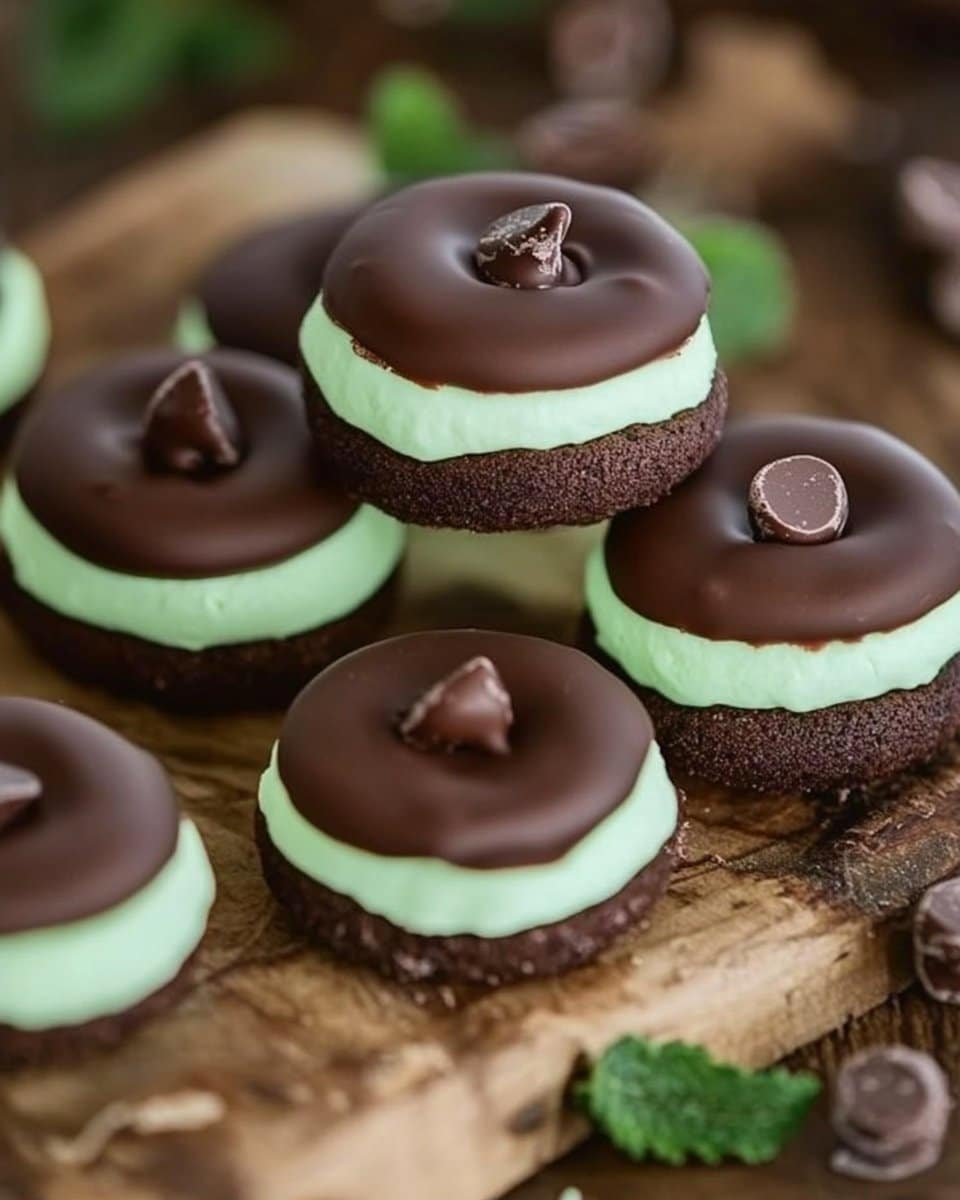 Chocolate Mint Cream Cheese Buttons
