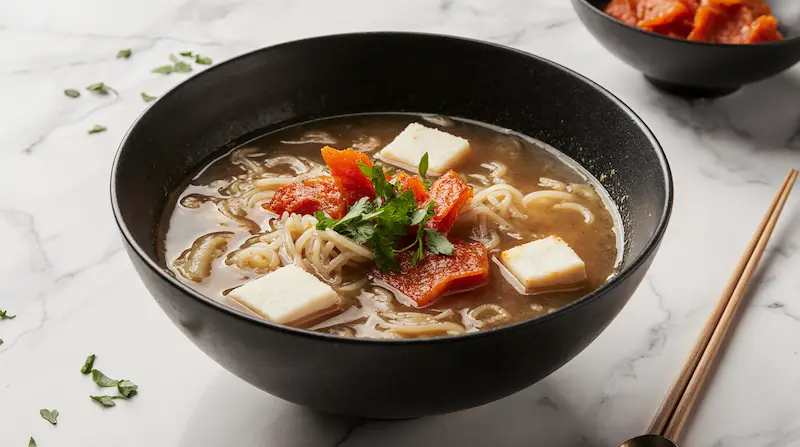 best immune boosting soup with miso and kimchi