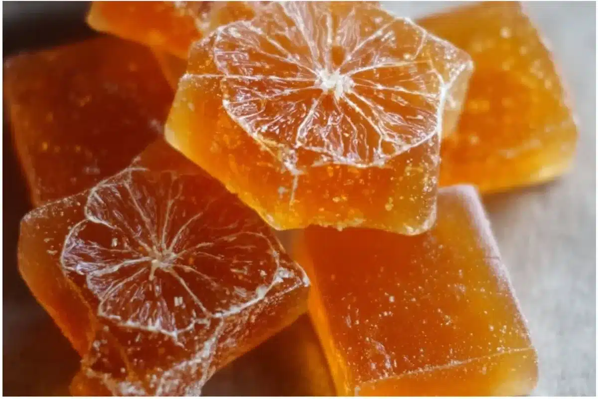 Classic homemade orange candy made with fresh oranges and sugar